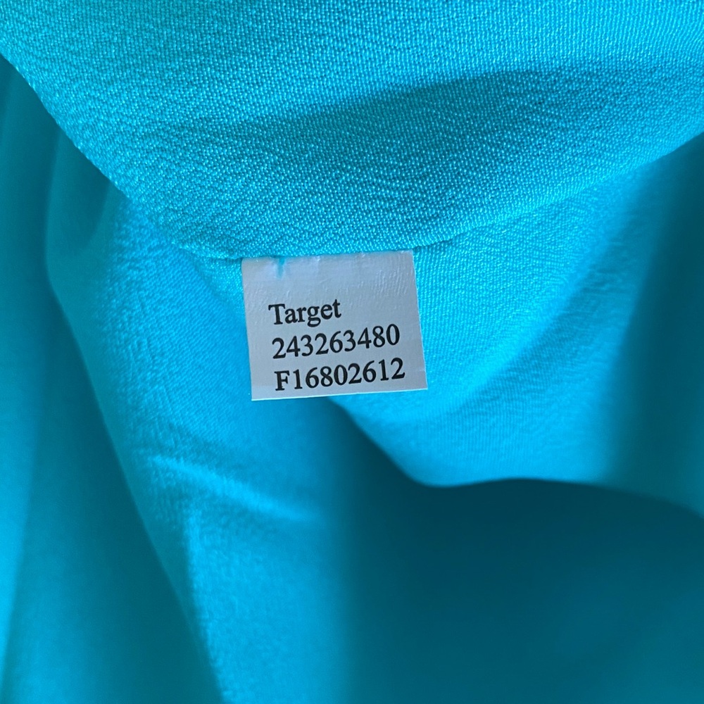 Elegant Turquoise Sleeveless Dress - Picture 3 of 7